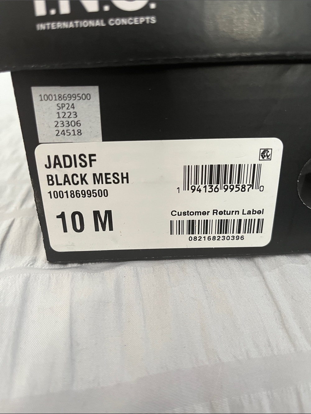 INC International Concepts Black Mesh Mary Jane Flats with Square Toe - Picture 3 of 4